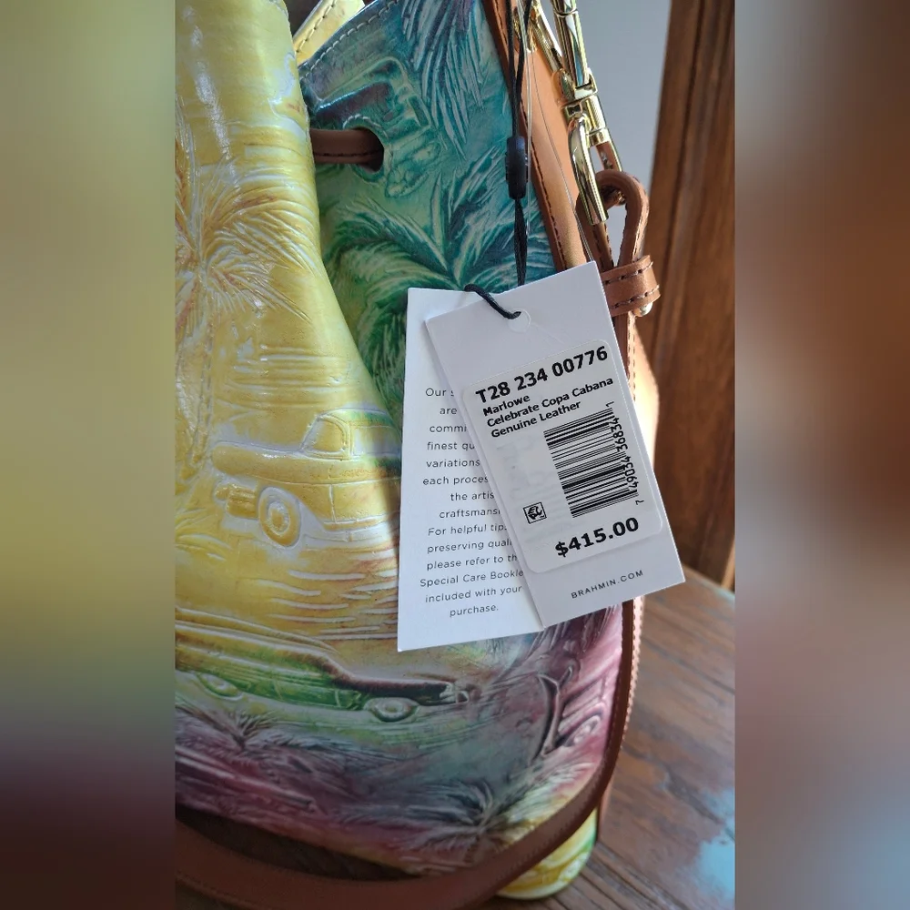 Multicolor Drawstring Bucket Bag - Picture 6 of 9